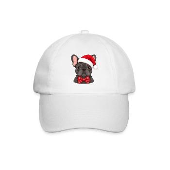 Christmas French Bulldog - Baseballkappe - Weiß/Weiß - Vorne
