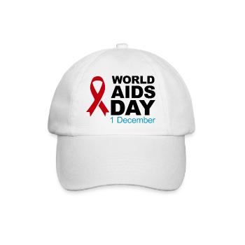 Welt-AIDS-Tag Band 1. Dezember - Baseballkappe - Weiß/Weiß - Vorne