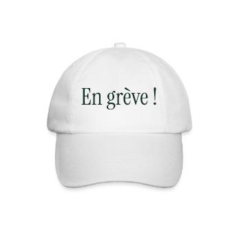 STREIK. DEMONSTRATION. ARBEIT. HUMOR. LUSTIG - Baseballkappe - Weiß/Weiß - Vorne