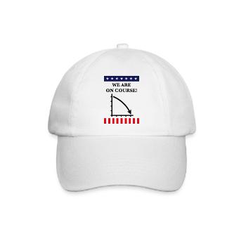 Wir sind auf Kurs! (USA, Amerika, Politik, Politik) - Baseballkappe - Weiß/Weiß - Vorne