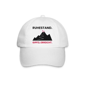 Rente am Gipfel angekommen - Baseballkappe - Weiß/Weiß - Vorne