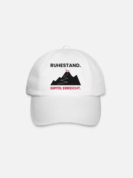 Rente am Gipfel angekommen - Baseballkappe - Weiß/Weiß