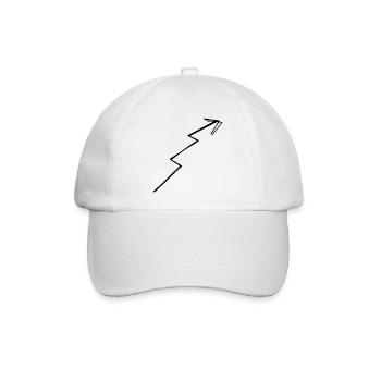 Zickzackpfeil handgezeichnet - Baseballkappe - Weiß/Weiß - Vorne