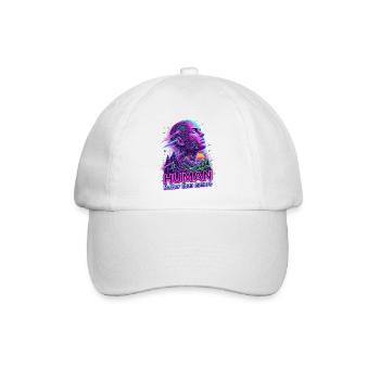 Human_-_better_than_Nature_-_Retrowave - Baseballkappe - Weiß/Weiß - Vorne