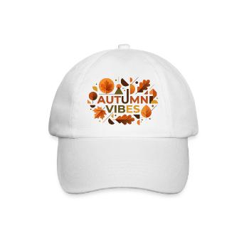 Herbststimmung: Laubfarbener Glow - Baseballkappe - Weiß/Weiß - Vorne