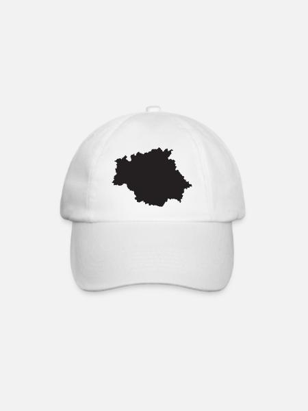 Hidalgo Humor-Geschenk-T-Shirt - Baseballkappe - Weiß/Weiß