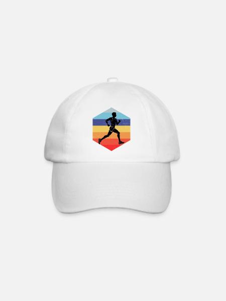 Marathonlaufen Geschenkidee für der Marathonläufer - Baseballkappe - Weiß/Weiß