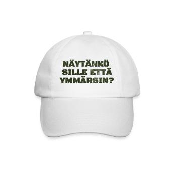Zeige ich ihm, dass ich es verstanden habe? Konsumierter Text - Baseballkappe - Weiß/Weiß - Vorne
