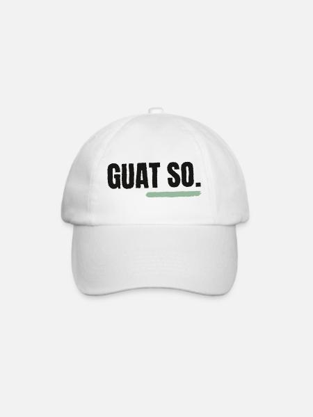 Guat so, wia i bin - Baseballkappe - Weiß/Weiß