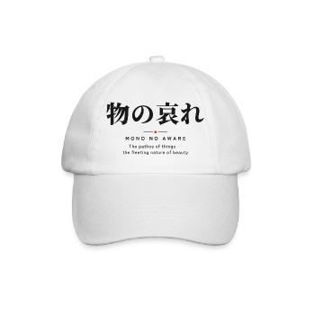 Mono no Aware 物の哀れ — Die vergängliche Schönheit - Baseballkappe - Weiß/Weiß - Vorne