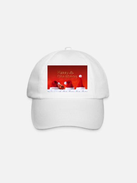 Frohe Weihnachten 2027 Hut-Trio - Baseballkappe - Weiß/Weiß