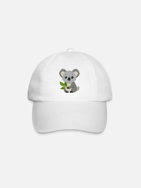 Baby-Koala - Baseballkappe - Weiß/Weiß