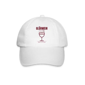 Glühwein Club Weihnachtsmarkt - Baseballkappe - Weiß/Weiß - Vorne