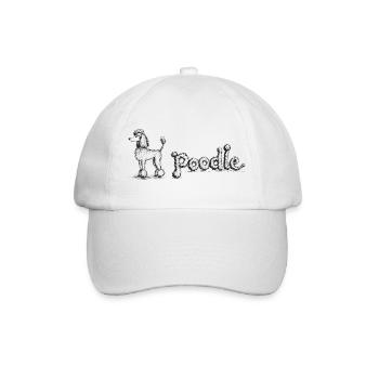 Pudel - Baseballkappe - Weiß/Weiß - Vorne