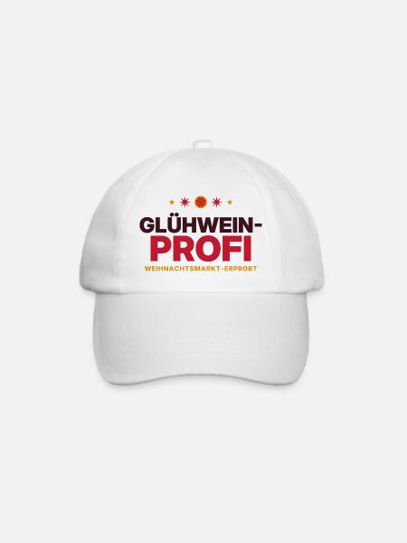 Glühwein-Profi Weihnachtsmarkt - Baseballkappe - Weiß/Weiß