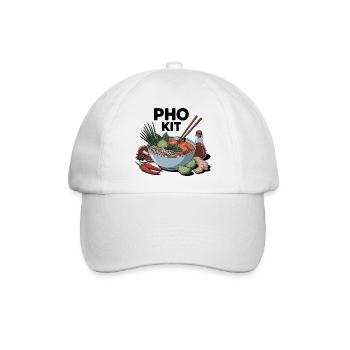 Pho Kit Lustige Nudelsuppenliebhaber - Baseballkappe - Weiß/Weiß - Vorne