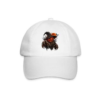 Grusel-Kürbisgeist im Finsterwald - Baseballkappe - Weiß/Weiß - Vorne
