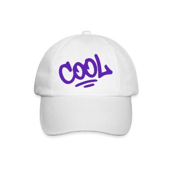 Coole Grafiti Purple Urban Lettering - Baseballkappe - Weiß/Weiß - Vorne