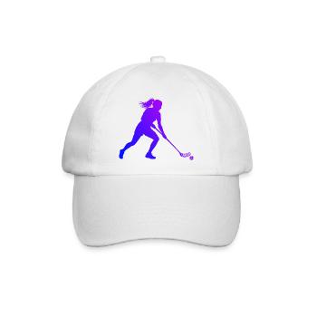 Geschenkidee für eine Ballsportlerin mit Salibandy - Baseballkappe - Weiß/Weiß - Vorne