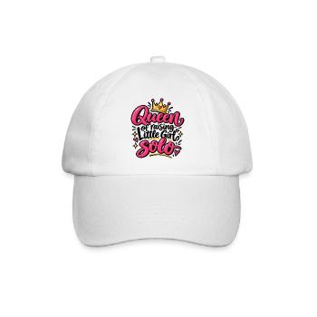 Queen Solo Pink Krone Design - Baseballkappe - Weiß/Weiß - Vorne