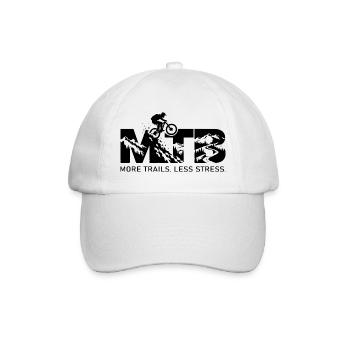 MTB Leidenschaft – Mountainbike & Outdoor offroad - Baseballkappe - Weiß/Weiß - Vorne