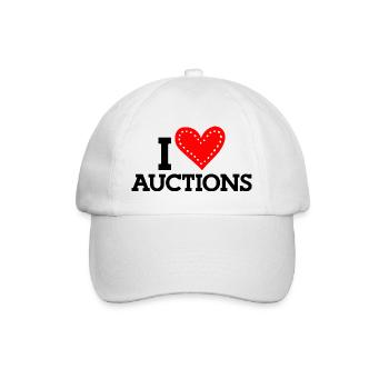 I Love Auctions - Baseballkappe - Weiß/Weiß - Vorne