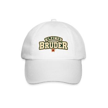 Kleiner Bruder Geschwistershirt - Baseballkappe - Weiß/Weiß - Vorne