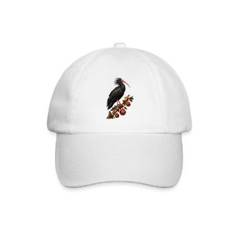Waldrapp mit rubinroten Weihnachtskugeln - Baseballkappe - Weiß/Weiß - Vorne