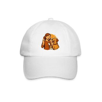 Geschenk nach bestandener Begleithundeprüfung - Baseballkappe - Weiß/Weiß - Vorne