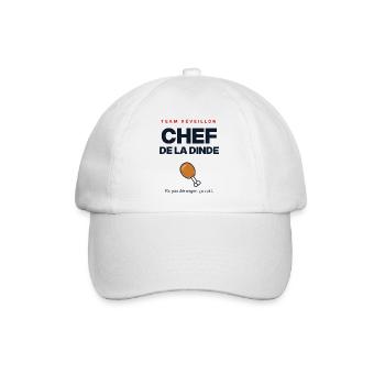 Turkey Chef – Lustiges Weihnachtsessen-T-Shirt - Baseballkappe - Weiß/Weiß - Vorne