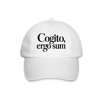 Cogito, ergo sum - Baseballkappe - Weiß/Weiß - Vorne