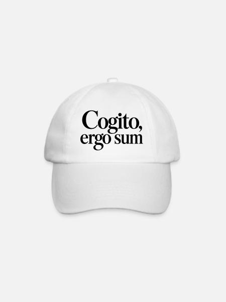 Cogito, ergo sum - Baseballkappe - Weiß/Weiß
