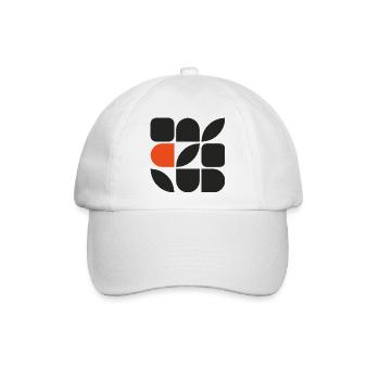 GEFÜGE 01 – Geometrische Formen - Baseballkappe - Weiß/Weiß - Vorne