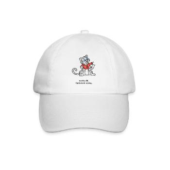 Christmas Tiger probiert einen optimistischen Pullover - Baseballkappe - Weiß/Weiß - Vorne