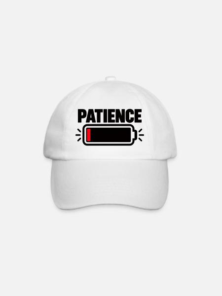 PATIENCE Akku Fast Leer - Baseballkappe - Weiß/Weiß