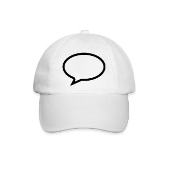 Sprechblase - leer - Baseballkappe - Weiß/Weiß - Vorne