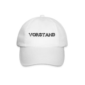 Vorstand Schriftzug handgezeichnet - Baseballkappe - Weiß/Weiß - Vorne