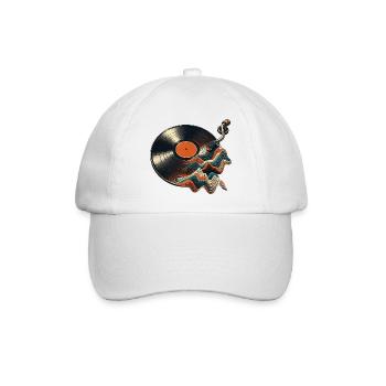 Vinyl Schallplatte - Baseballkappe - Weiß/Weiß - Vorne