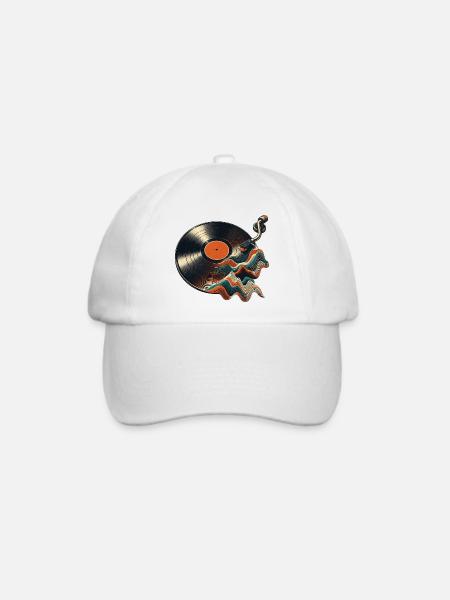 Vinyl Schallplatte - Baseballkappe - Weiß/Weiß