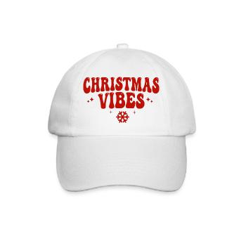 Weihnachtsatmosphäre - Baseballkappe - Weiß/Weiß - Vorne