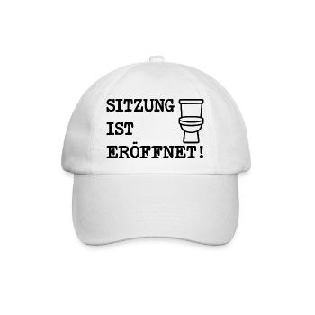Sitzung ist eröffnet - Baseballkappe - Weiß/Weiß - Vorne