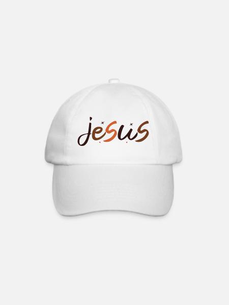 Jesus - Baseballkappe - Weiß/Weiß