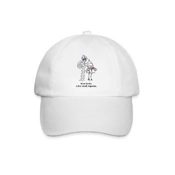 Christmas Eagle schickt Santa eine sehr lange Liste - Baseballkappe - Weiß/Weiß - Vorne