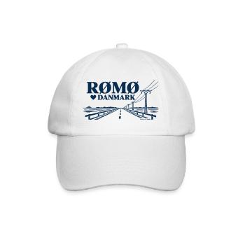 Rømø – Damm und Wattenmeer - Baseballkappe - Weiß/Weiß - Vorne