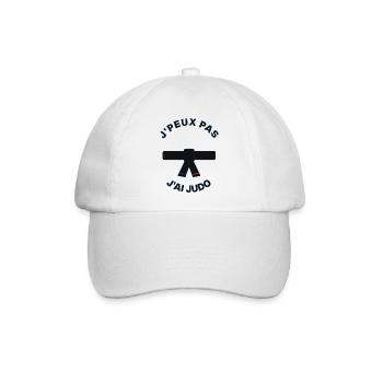 I Can't I Judo - Judoka Humor-Geschenk - Baseballkappe - Weiß/Weiß - Vorne