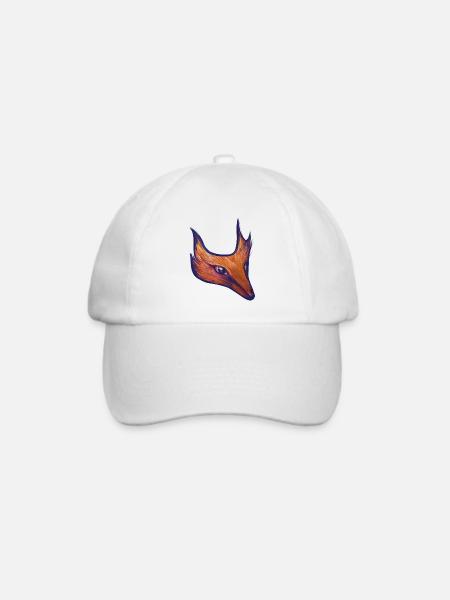 Feurige Fuchs-Silhouette - Baseballkappe - Weiß/Weiß
