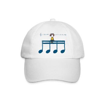 Headphones Blue Notes – T-Shirt für Musikliebhaber - Baseballkappe - Weiß/Weiß - Vorne