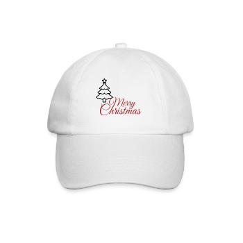 Frohe – Weihnachten – - Baseballkappe - Weiß/Weiß - Vorne