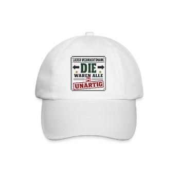 Lieber Weihnachtsmann – Winter Spaß - Baseballkappe - Weiß/Weiß - Vorne