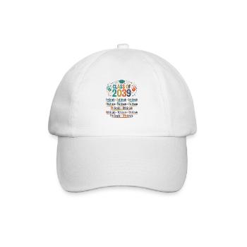 Abschlussjahrgang 2039 Regenbogen - Baseballkappe - Weiß/Weiß - Vorne